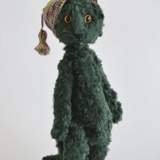 Котик, авторская игрушка своими руками