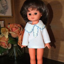 Винтажная немецкая кукла от Sonni, карезлазая шатенка