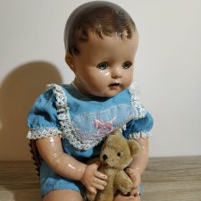 Американский композитный малыш Cuddles doll от Ideal 1928г Made in USA.