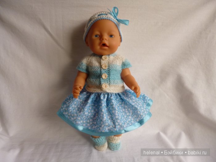 Вязаные комплекты для кукол-пупсов Baby Born (фото 5)