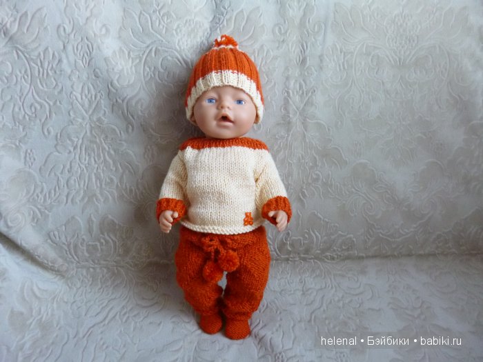 Вязаные комплекты для кукол-пупсов Baby Born (фото 3)