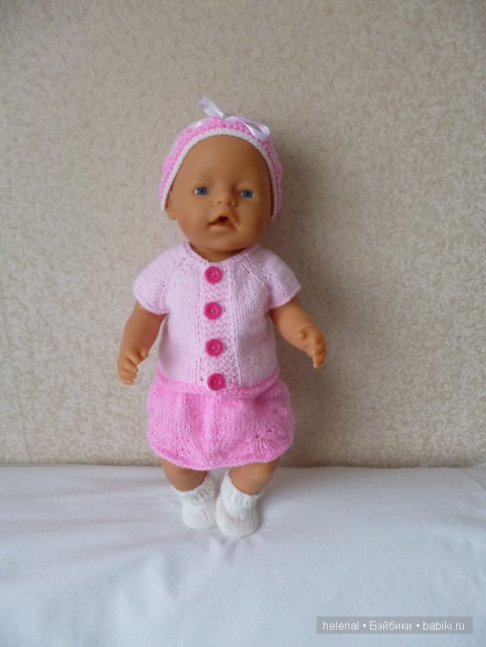Вязаные комплекты для кукол-пупсов Baby Born (фото 7)