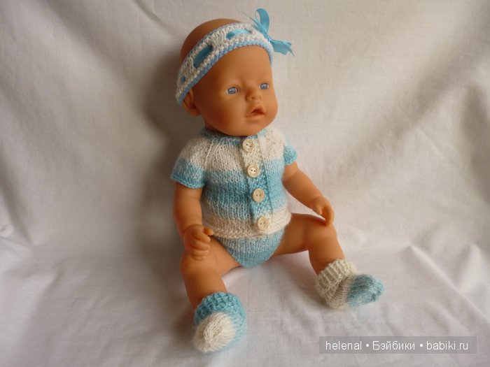 Вязаные комплекты для кукол-пупсов Baby Born (фото 6)