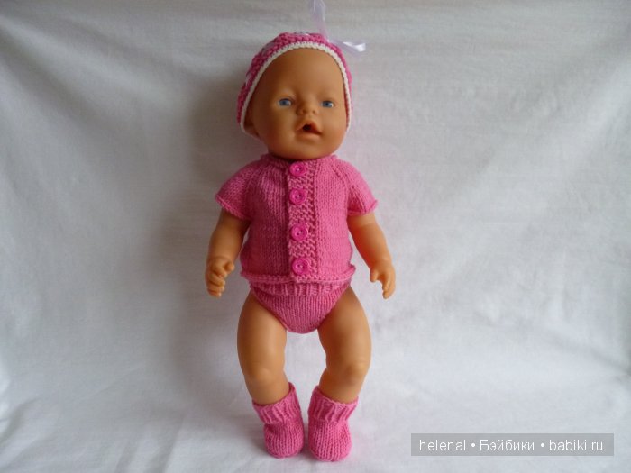 Вязаные комплекты для кукол-пупсов Baby Born (фото 10)