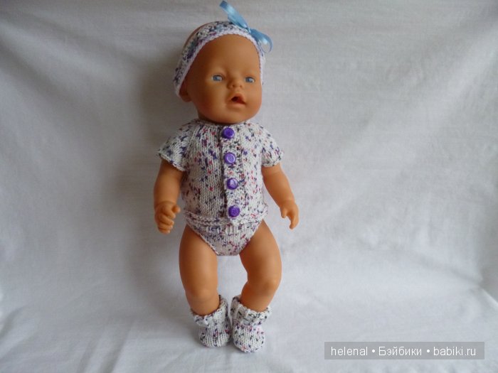 Вязаные комплекты для кукол-пупсов Baby Born (фото 4)