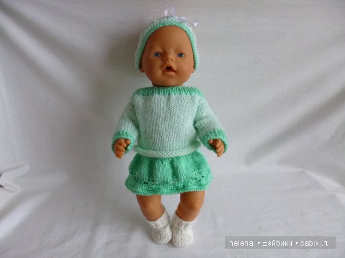 Вязаные комплекты для кукол-пупсов Baby Born (фото 8)