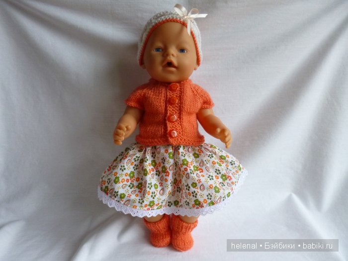 Вязаные комплекты для кукол-пупсов Baby Born
