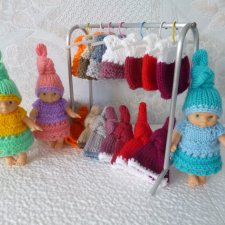 Вязаная одежда для кукол и пупсов из пряжи Детская новинка