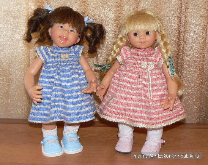 Мои модницы или простенькие вязаные платьица для девочек-вихтелей