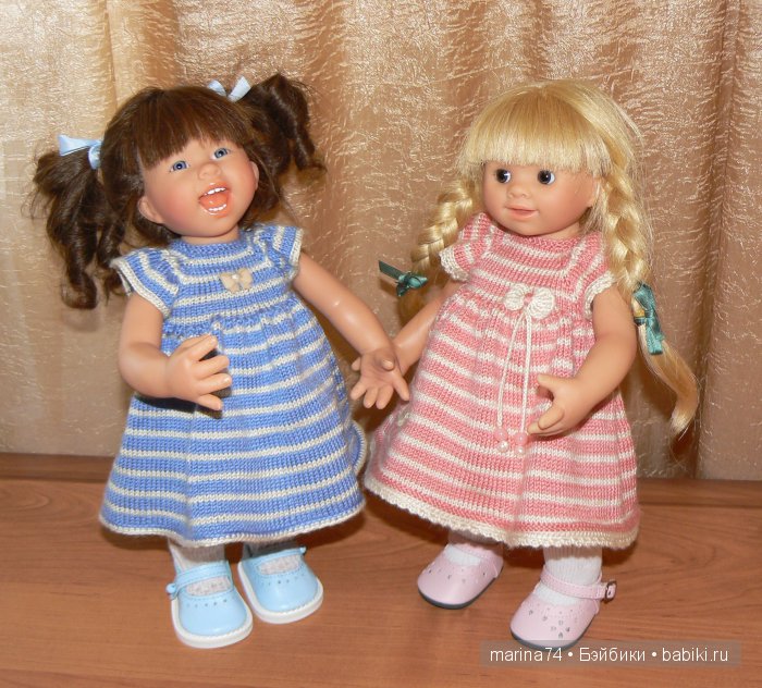 Мои модницы или простенькие вязаные платьица для девочек-вихтелей
