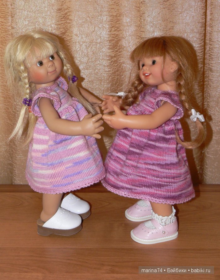 Мои модницы или простенькие вязаные платьица для девочек-вихтелей