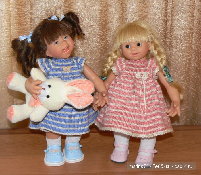 Мои модницы или простенькие вязаные платьица для девочек-вихтелей