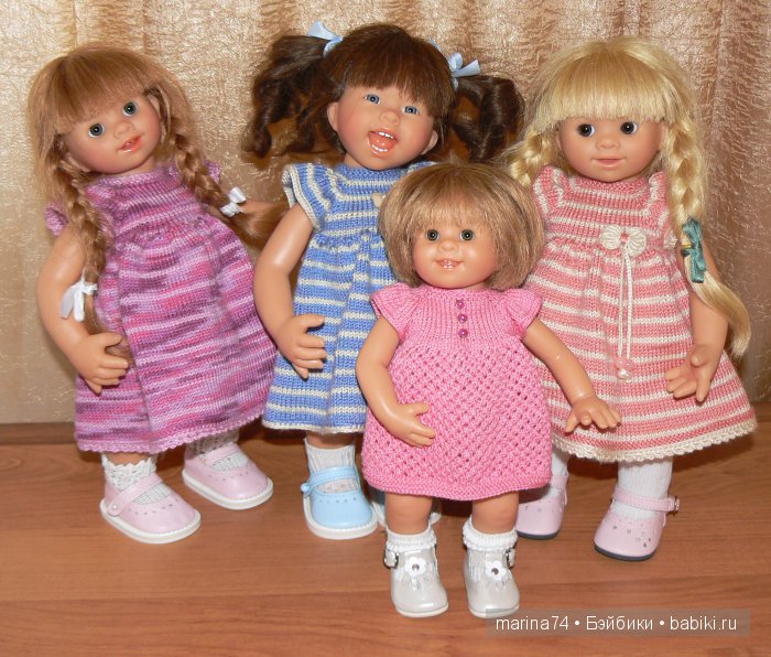 Мои модницы или простенькие вязаные платьица для девочек-вихтелей