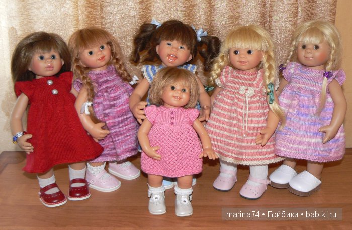 Мои модницы или простенькие вязаные платьица для девочек-вихтелей