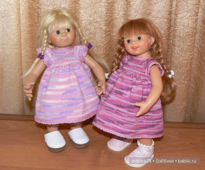 Мои модницы или простенькие вязаные платьица для девочек-вихтелей