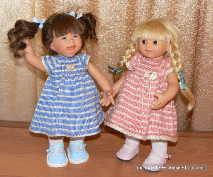 Мои модницы или простенькие вязаные платьица для девочек-вихтелей