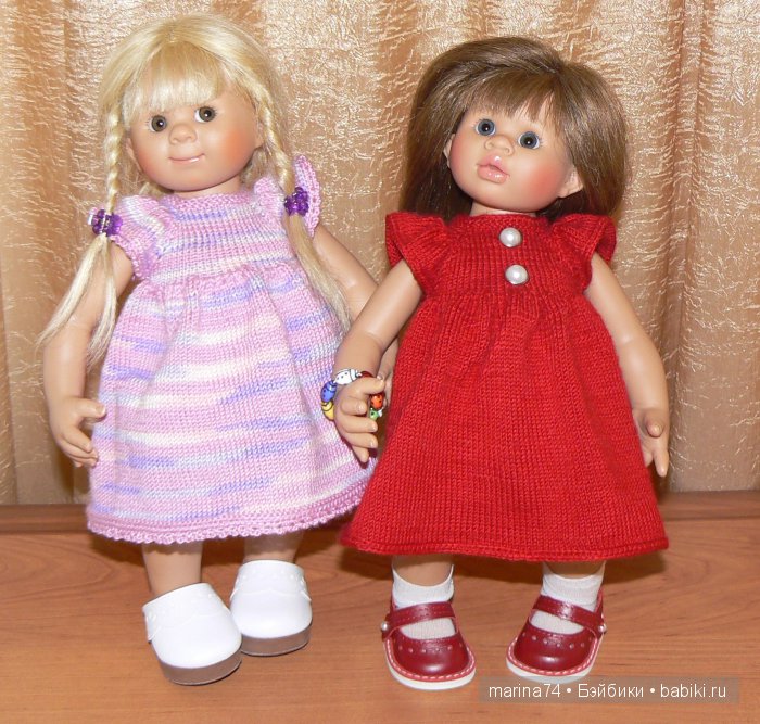 Мои модницы или простенькие вязаные платьица для девочек-вихтелей