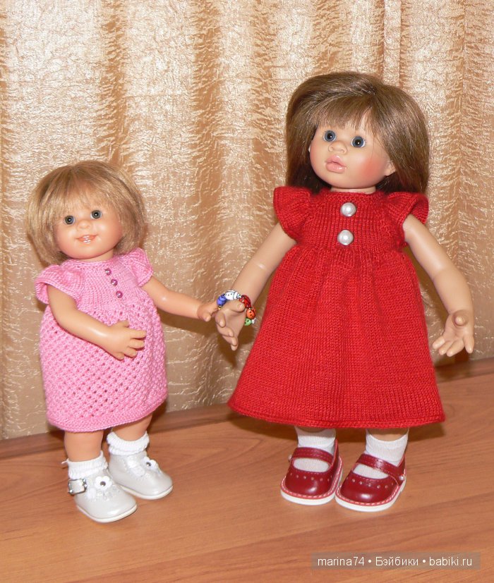 Мои модницы или простенькие вязаные платьица для девочек-вихтелей