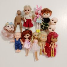 Лот разных мини кукол