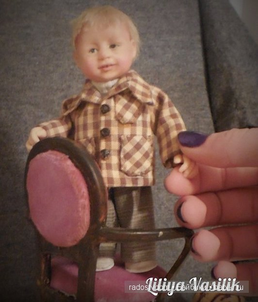 Портретная игрушка по фото - любимый муж в детстве (фото 3)