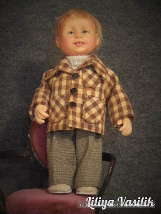 Портретная игрушка по фото - любимый муж в детстве (фото 4)