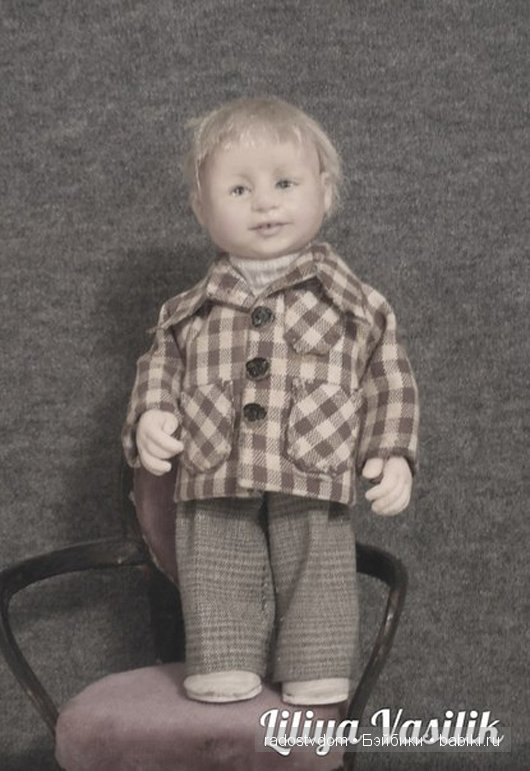 Портретная игрушка по фото - любимый муж в детстве (фото 2)