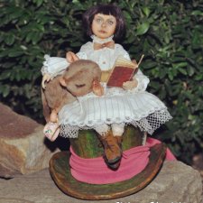 Алиса Лидделл - портретная кукла, миниатюра