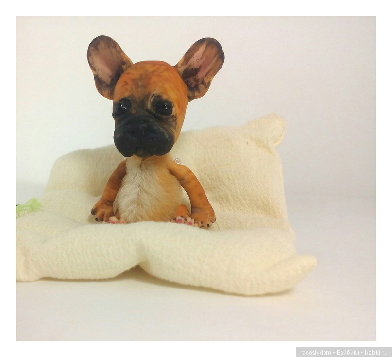 Маааленький щеночек французского бульдога - игрушки Лилии Василик (фото 5)
