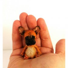Маааленький щеночек французского бульдога - игрушки Лилии Василик