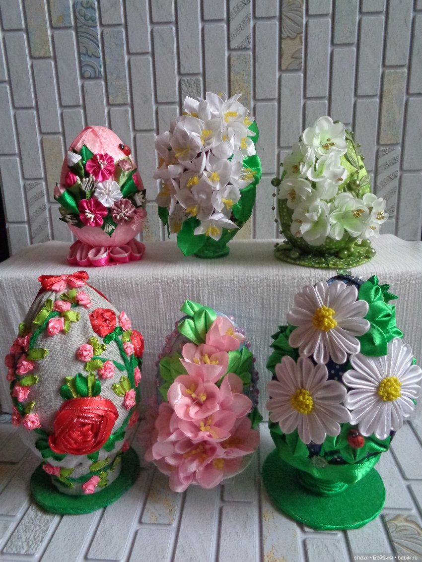 Мое яишное увлечение — Канзаши (цветоделие): цветы из лент