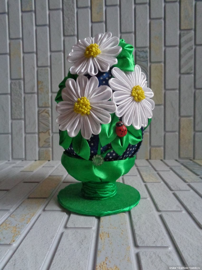 Мое яишное увлечение — Канзаши (цветоделие): цветы из лент (фото 9)