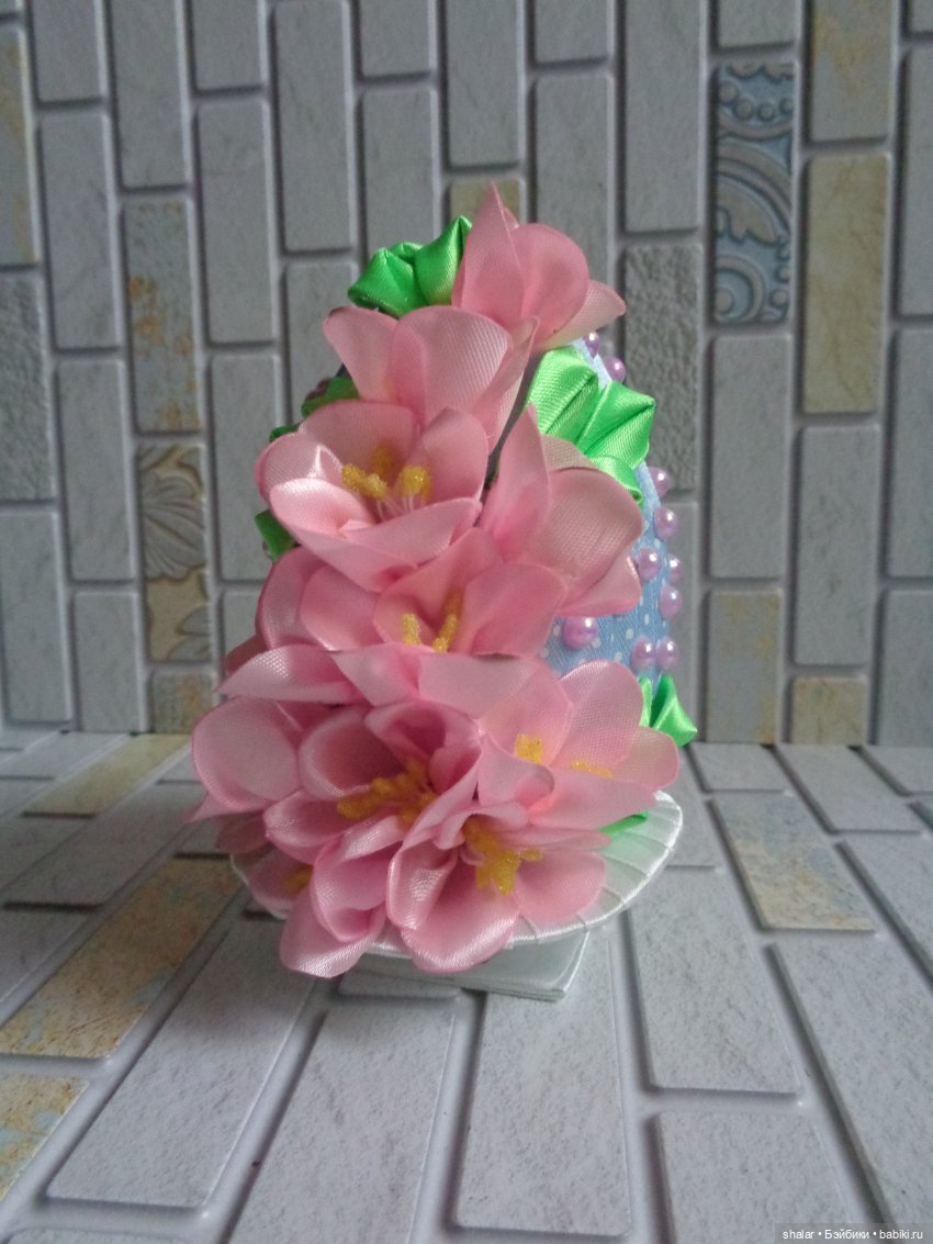 Мое яишное увлечение — Канзаши (цветоделие): цветы из лент