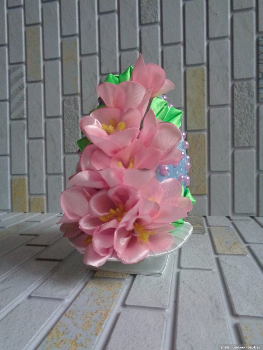 Мое яишное увлечение — Канзаши (цветоделие): цветы из лент