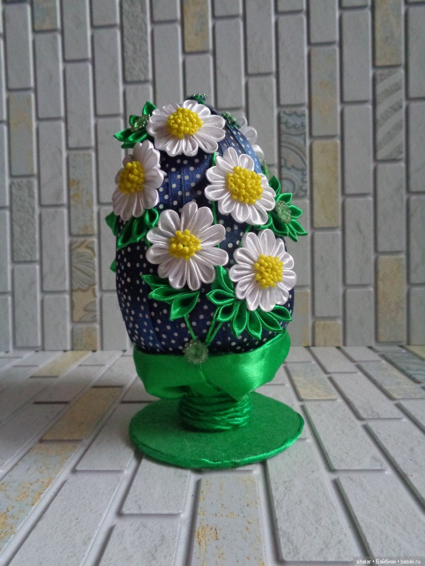 Мое яишное увлечение — Канзаши (цветоделие): цветы из лент (фото 8)