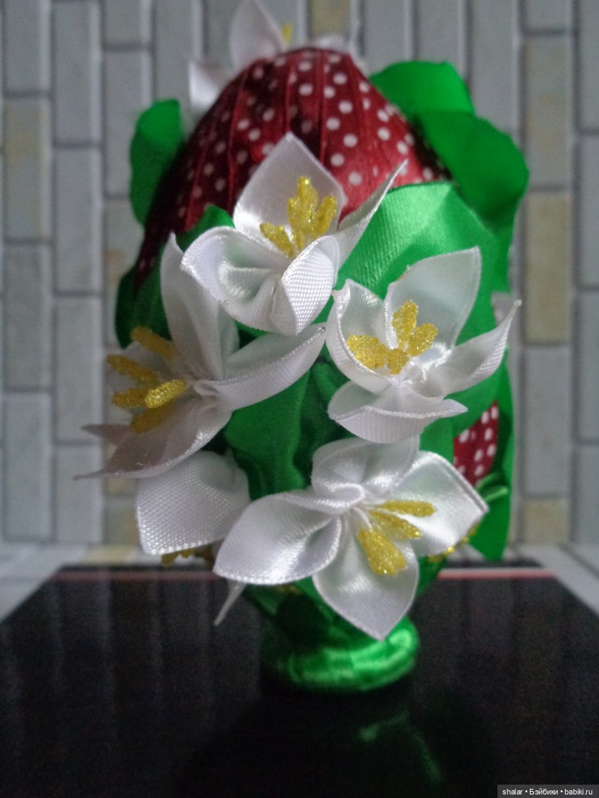Мое яишное увлечение — Канзаши (цветоделие): цветы из лент