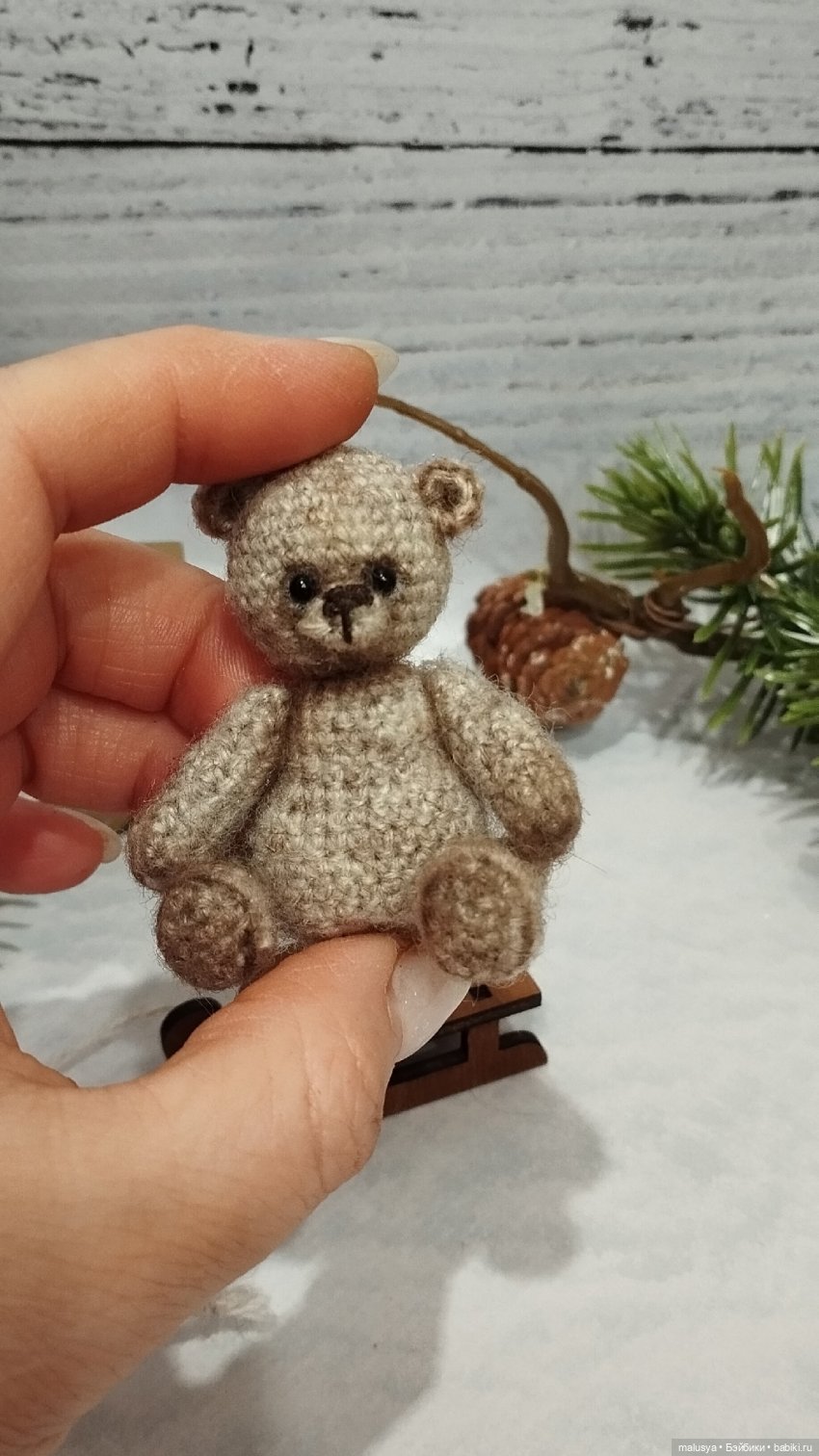 Мишка-малышка — Вязаные игрушки и амигуруми: крючком
