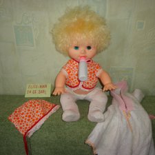 Кукла ссср кругозор в полном аутфите с бутылочкой. 45 см