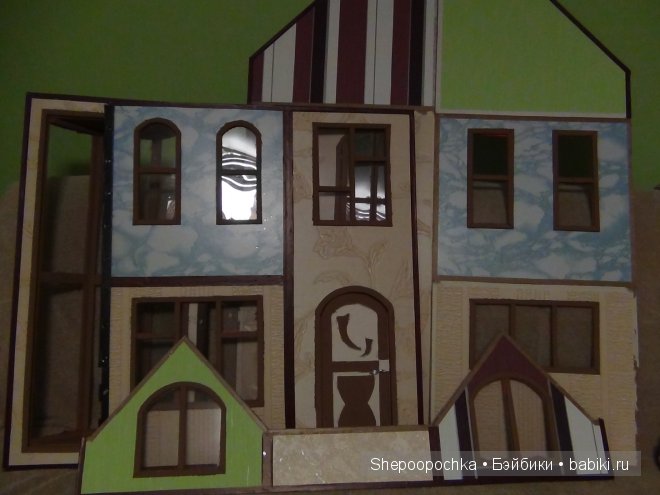 фигурки 3d для украшения кукольных домиков и шедоубоксов дверь, окно, набор #279