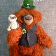 Мой вязаный мишка и его валяный друг