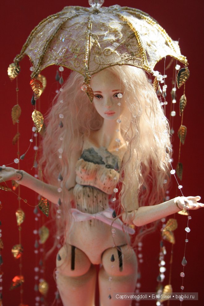 Авторская шарнирная LLUVIA 34 см, Арт-объект материал ЛМ молд Келли автор Юлия Нечаева (фото 10)