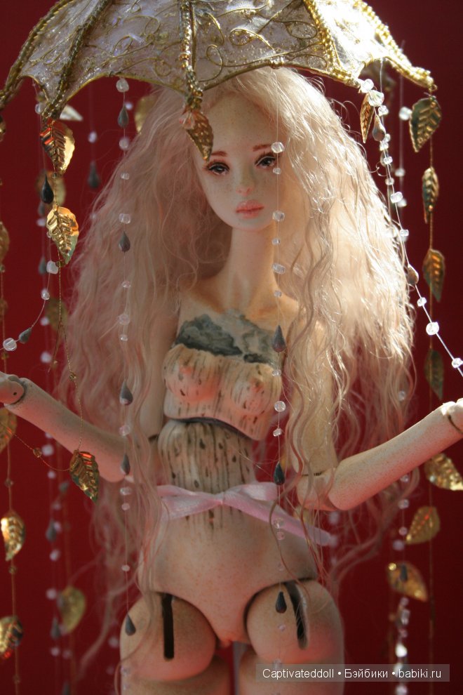 Авторская шарнирная LLUVIA 34 см, Арт-объект материал ЛМ молд Келли автор Юлия Нечаева (фото 4)