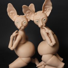 Шарнирная кукла Сфинкс 30 см. С вставными глазами 8 мм. Автор Юлия Нечаева