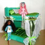 Двухярусная кровать для 4 кукол своими руками