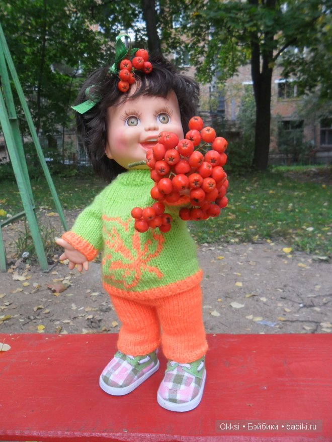 Осенняя прогулка в новых нарядах. Куклы Galoob Baby Face doll