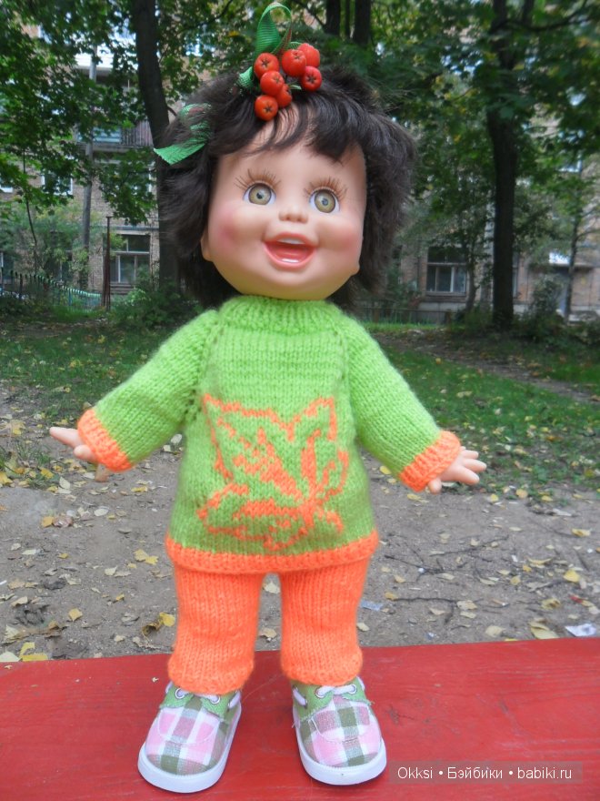 Осенняя прогулка в новых нарядах. Куклы Galoob Baby Face doll