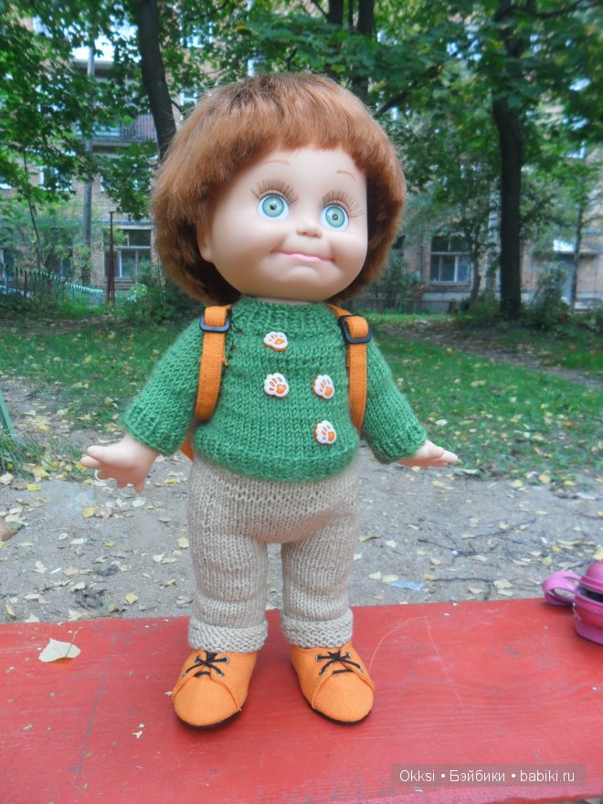 Осенняя прогулка в новых нарядах. Куклы Galoob Baby Face doll (фото 9)