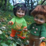 Осенняя прогулка в новых нарядах. Куклы Galoob Baby Face doll