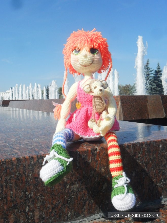 Путешественница Пеппи. Кукла из ткани ручной работы (фото 9)