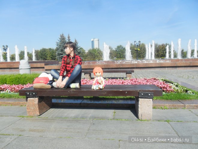 Путешественница Пеппи. Кукла из ткани ручной работы