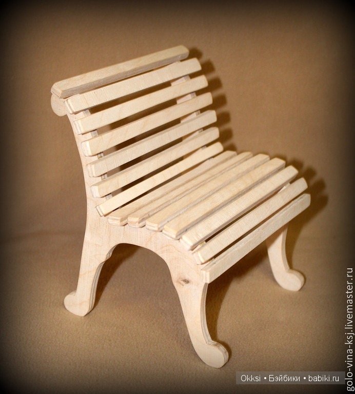 Декорирование скамеечки для кукол